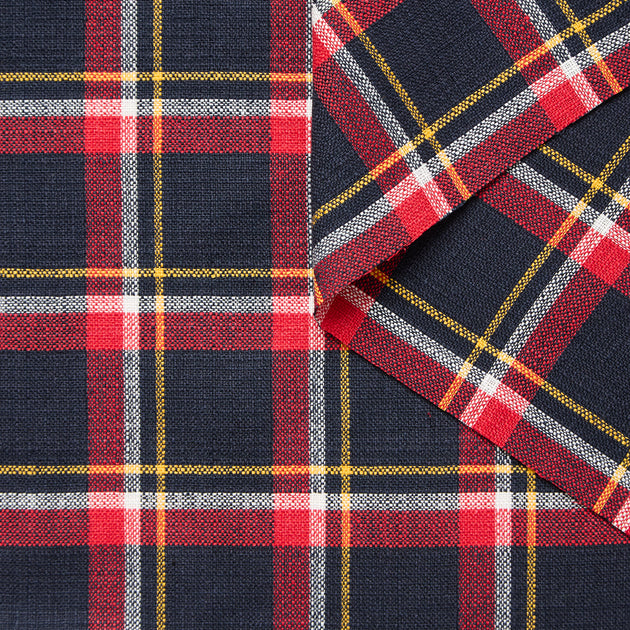 T26K16085 | Natté Tartan en Lin et Coton