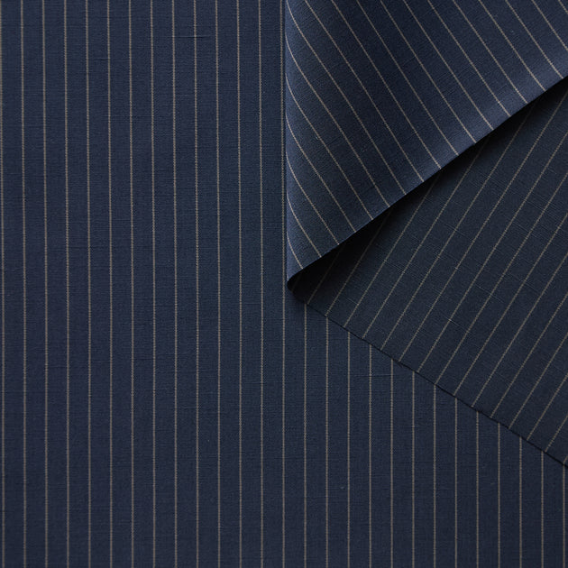 T26K16123 | Twill Rayé en Coton et Lin