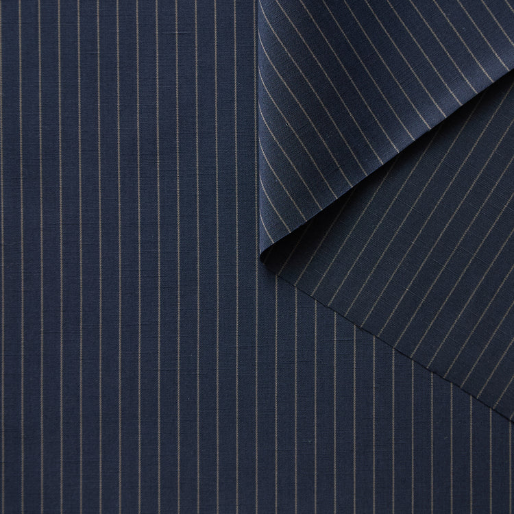 T26K16123 | Twill Rayé en Coton et Lin - vue 1