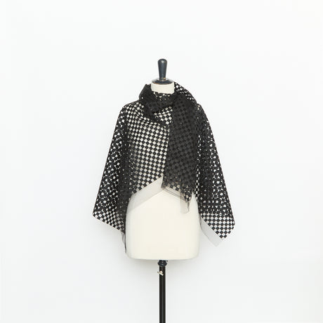  Checked Embroidered Tulle