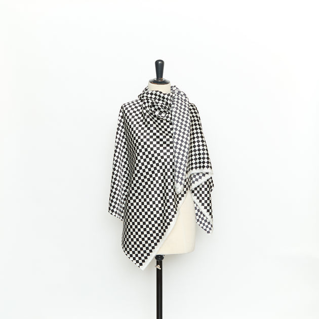 T26K16177 | Popeline Damier en Soie