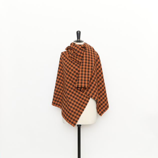 T26K16922 | Checked Wool Drap