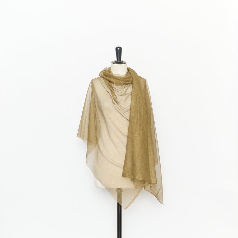T26M14930 | Large Width Gold Tulle - view 2