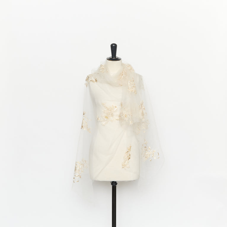 T26M15390 | Floral Embroidered Tulle Sequins - vue 2
