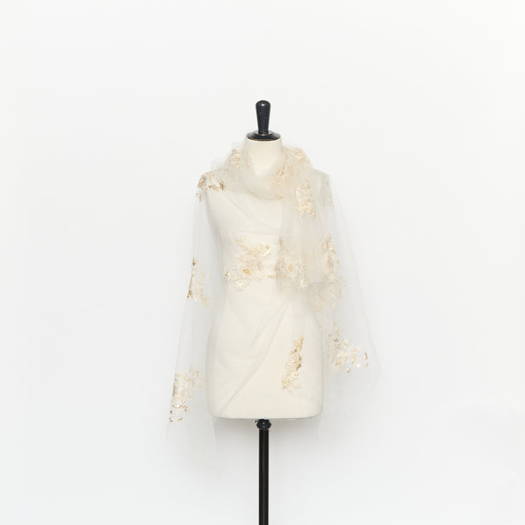 T26M15390 | Floral Embroidered Tulle Sequins - vue 2