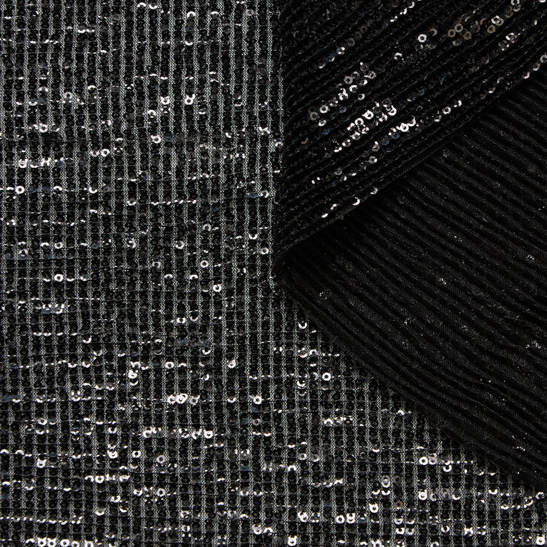 T26M15398 | Pleated Sequined Tulle - vue 1