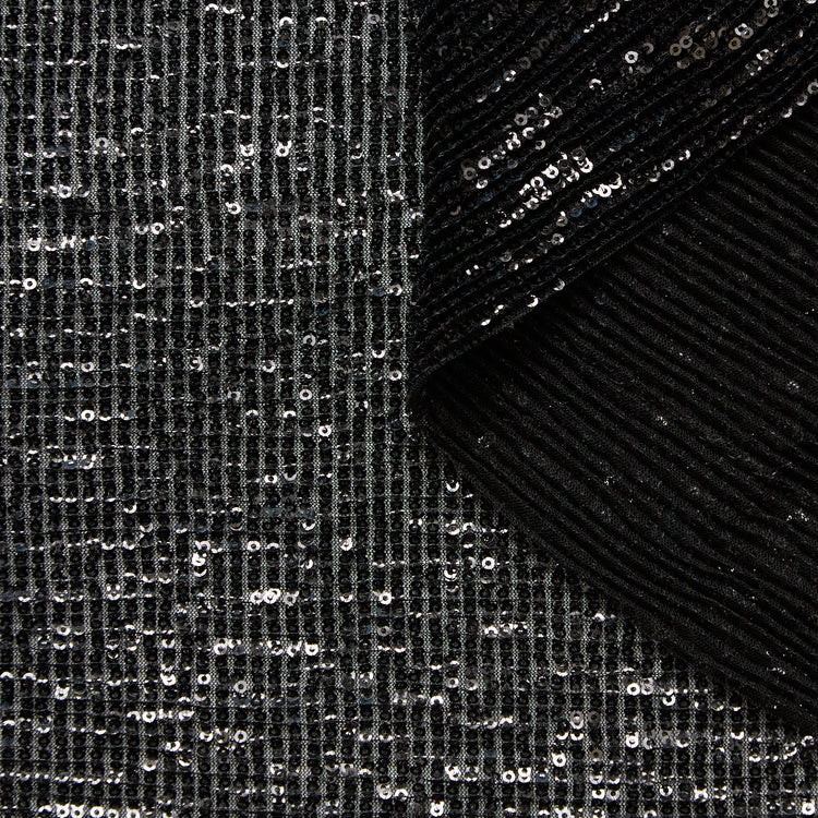 T26M15398 | Pleated Sequined Tulle - vue 1