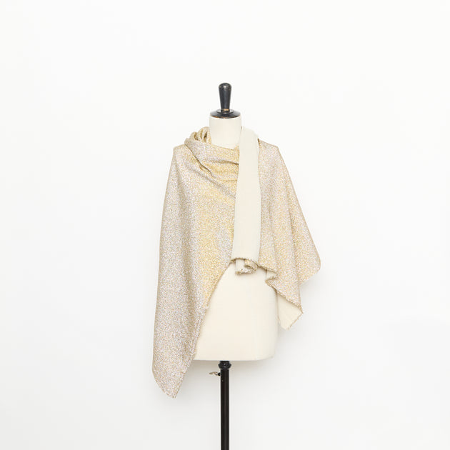 T26M15521 | Crêpe Lamé Double Face en Soie