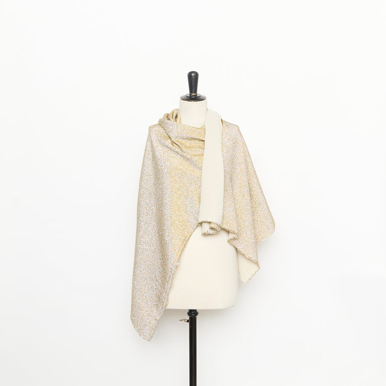 T26M15521 | Crêpe Lamé Double Face en Soie - vue 2