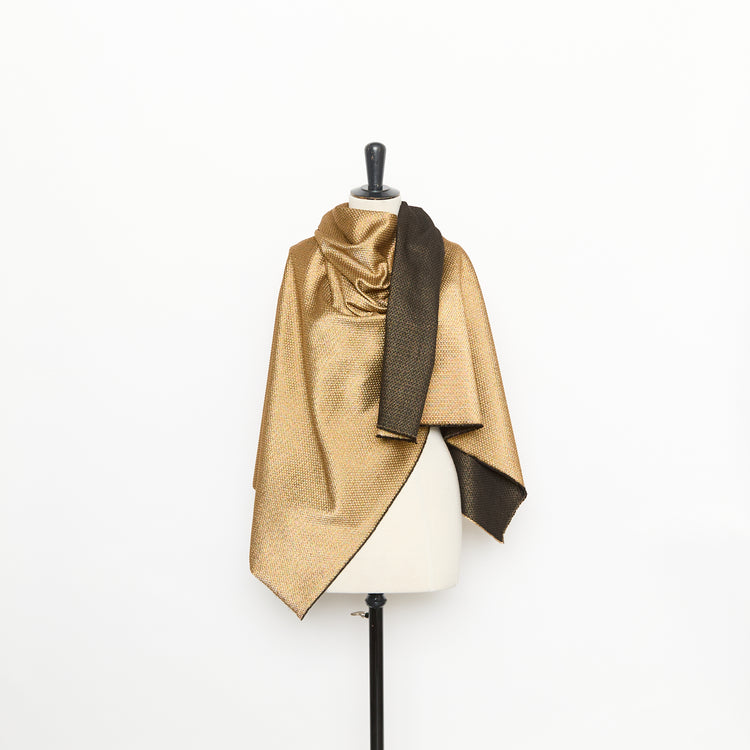 T26M15540 | Gold Textured Wool Jacquard - view 2