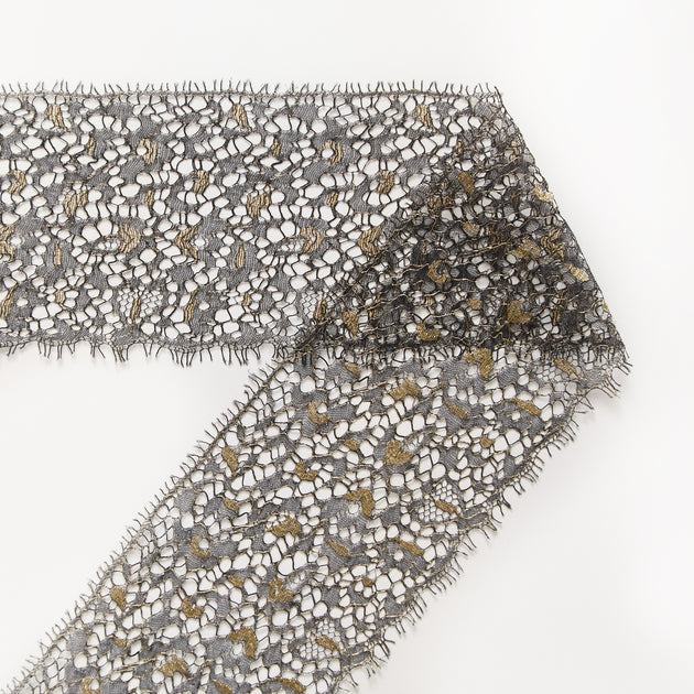T26M15651 | Lamé Floral Galloon Lace 11cm