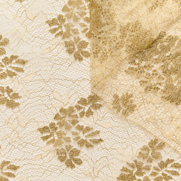T26M15652 | Dentelle Grandes Fleurs Lamée