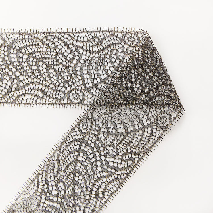 T26M15654 | Lamé Geometrical Galloon Lace 8cm - view 1