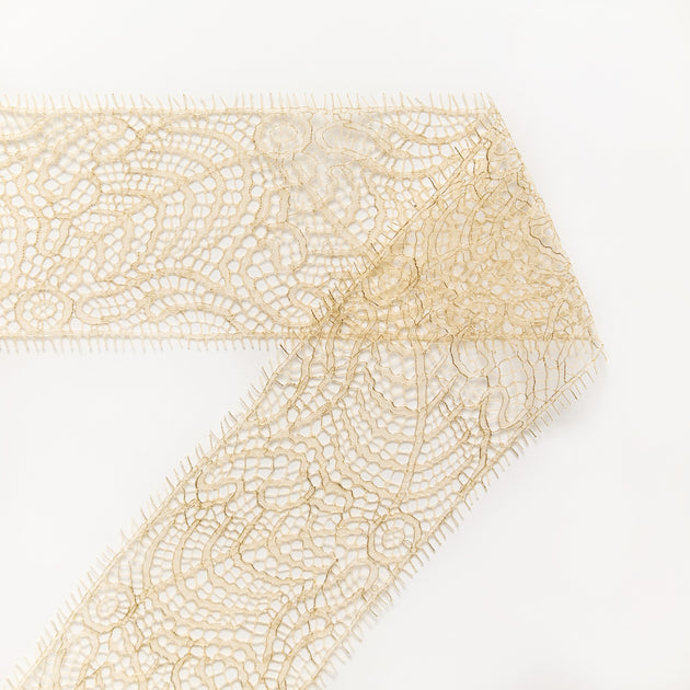 T26M15654 | Galon Dentelle Géométrique Lamé 8cm