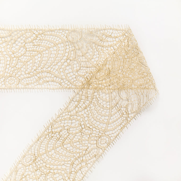 T26M15654 | Lamé Geometrical Galloon Lace 8cm - view 2