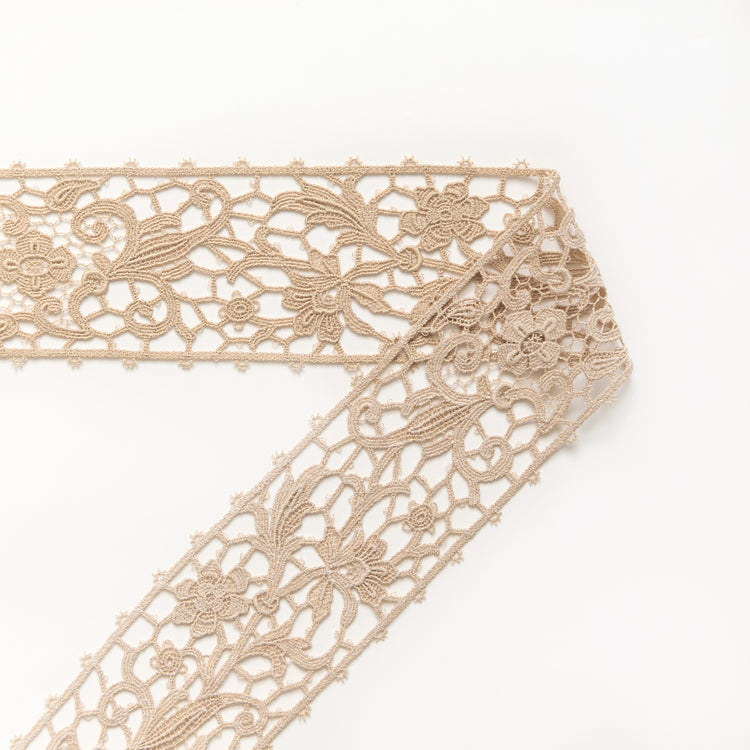 T26M15665 | Galon Guipure Floral en Coton 7cm - vue 1