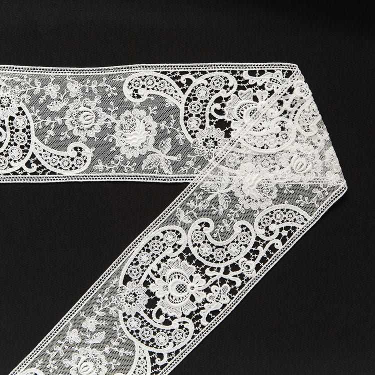 T26M15668 | Galon Guipure Floral en Coton 11cm - vue 1