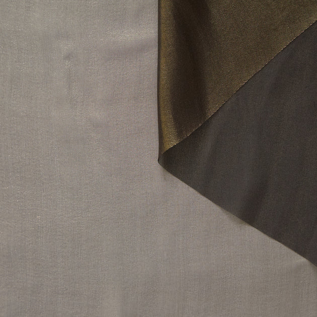 T26M15693 | Mousseline Laminée Dorée en Soie