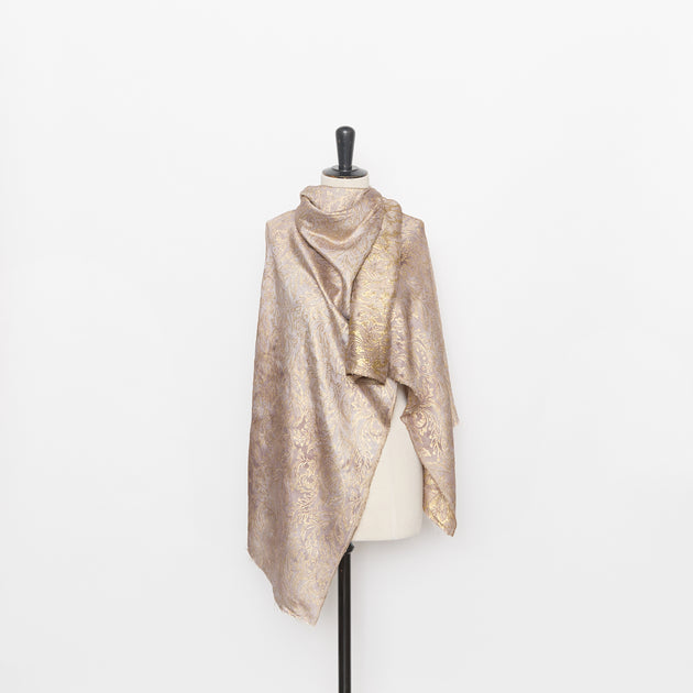 T26M15705 | Unevenly Dyed Lamé Silk Jacquard