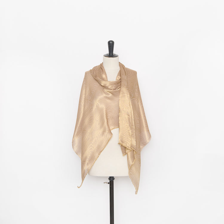 T26M15706 | Gold Viscose &amp; Silk Natural Jaquard - view 2