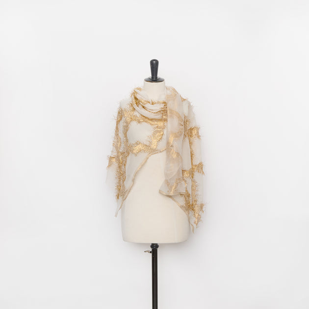 T26M15710 | Lamé Floral Diamond Fil Coupé Silk Jacquard