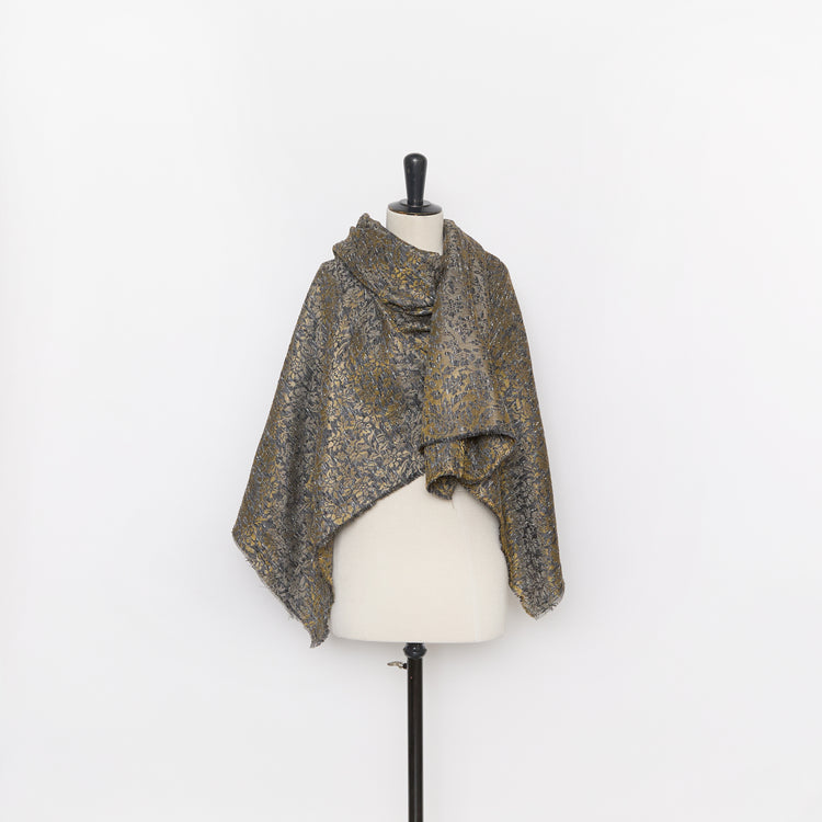 T26M15717 | Melange Lamé Floral Tussah Silk Jacquard - view 2