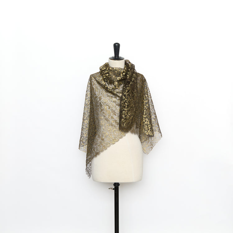 T26M15740 | Gold Floral Lace - view 2