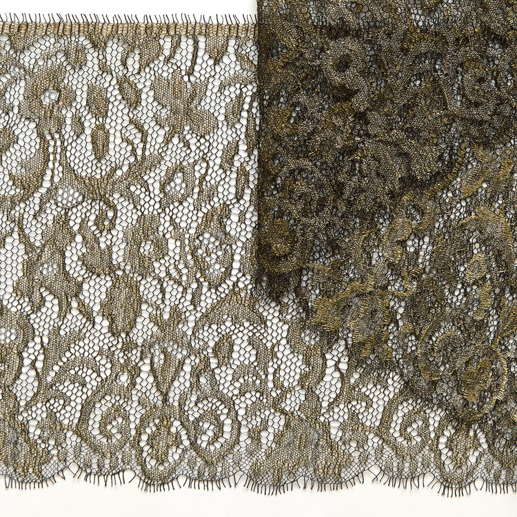 T26M15741 | Galon Dentelle Floral Doré 21cm - vue 1