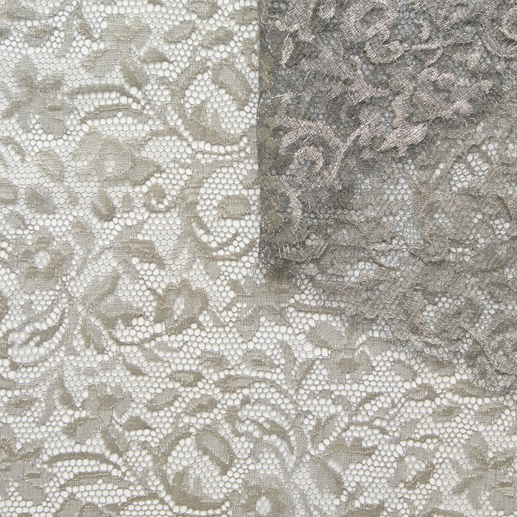 T26M15742 | Silver Floral Lace - view 1