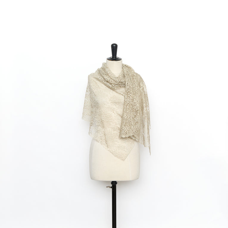 T26M15744 | All-Over Embroidered Viscose Fishnet - view 2