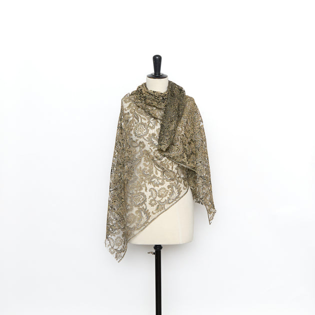 T26M15755 | Gold & Silver 3D Floral Guipure