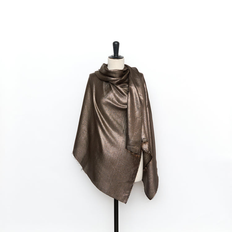 T26M15757 | Light Lamé Silk Natté - view 2