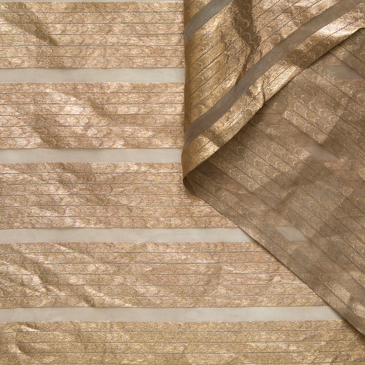 T26M15758 | Lamé Striped Silk Jacquard Organza - view 1