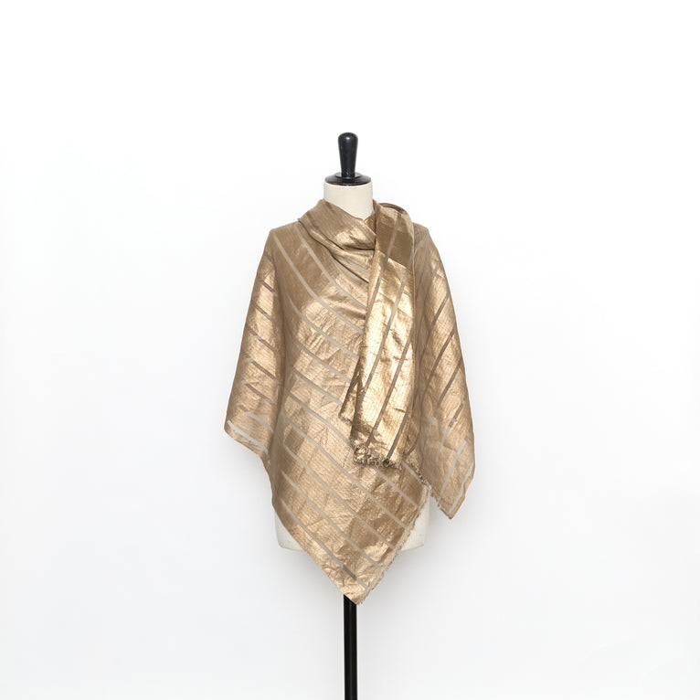 T26M15758 | Lamé Striped Silk Jacquard Organza - view 2