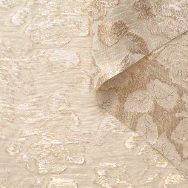 T26M15759 | Lamé Floral Cloqué Silk Jacquard