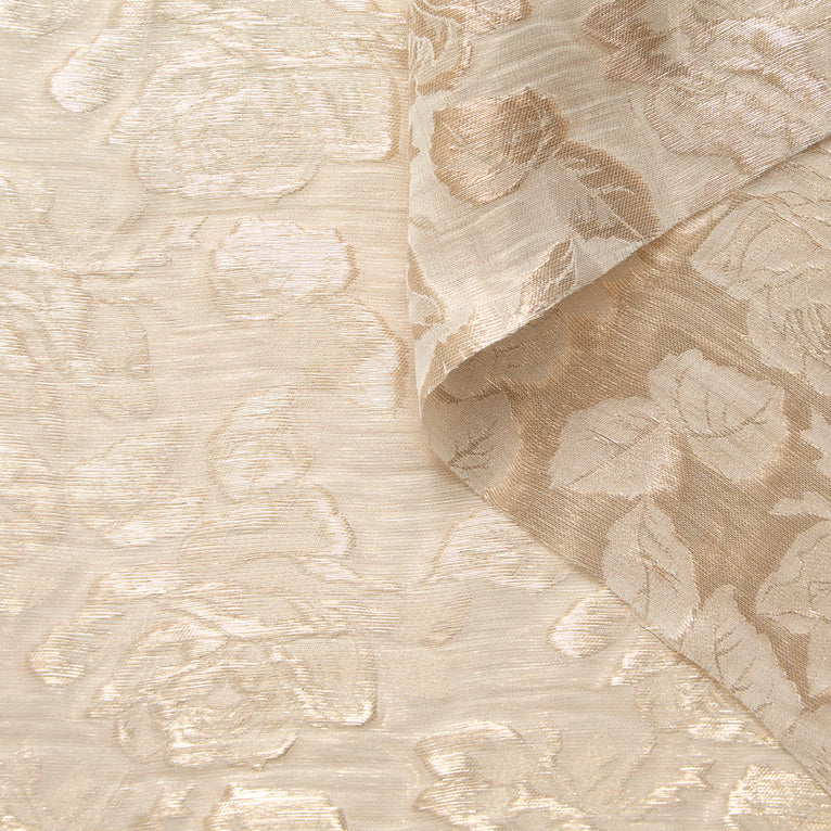 T26M15759 | Jacquard Cloqué Floral et Lamé en Soie - vue 1