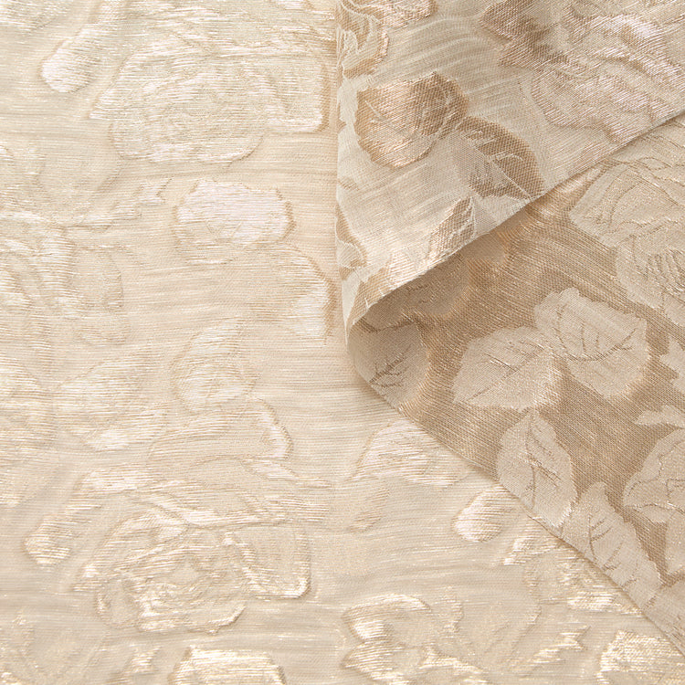 T26M15759 | Jacquard Cloqué Floral et Lamé en Soie - vue 1