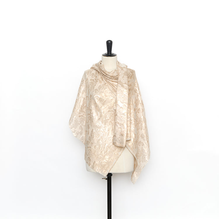 T26M15759 | Jacquard Cloqué Floral et Lamé en Soie - vue 2