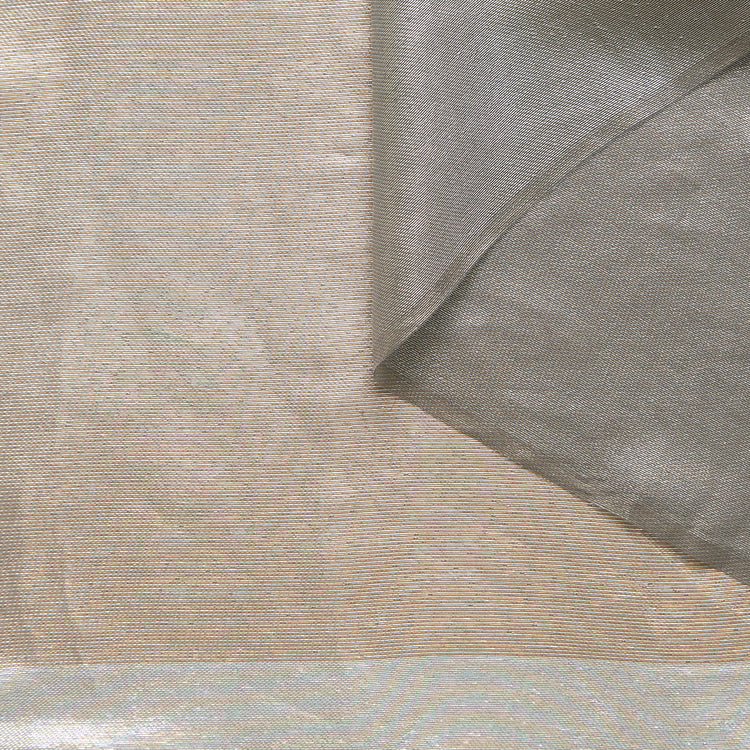 T26M15760 | Striped Lamé Silk Gazar - view 1