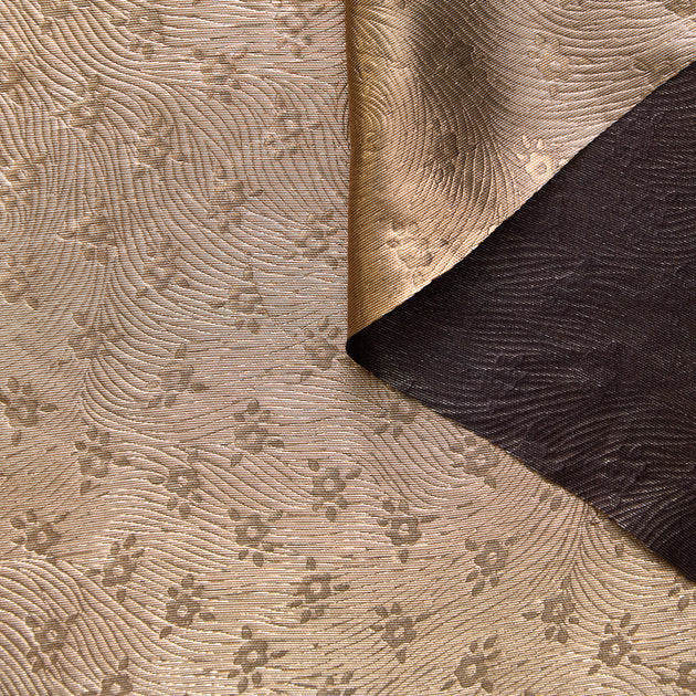 T26M15762 |  Lamé Flower & Wave Embossed Jacquard