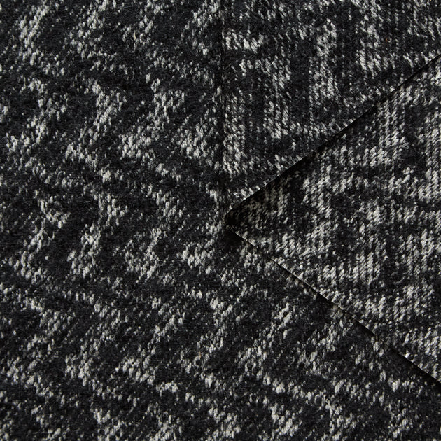 T26M15767 | Tweed à Chevrons en Laine Vierge