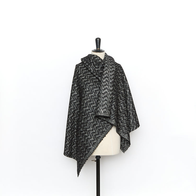 T26M15767 | Tweed à Chevrons en Laine Vierge - vue 2