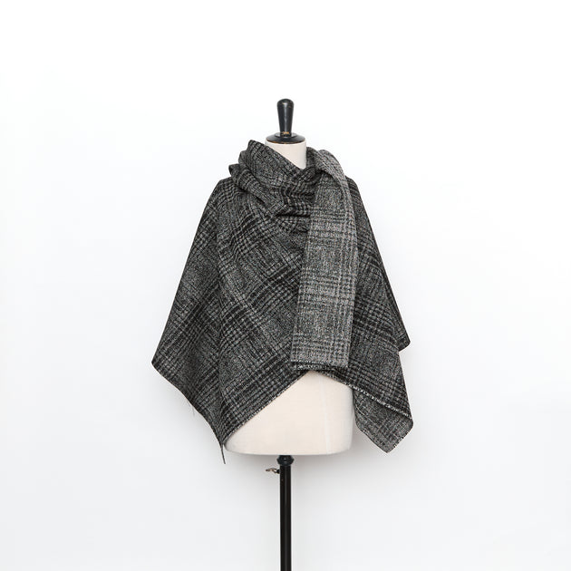 T26M15768 | Tweed à Carreaux en Laine Vierge