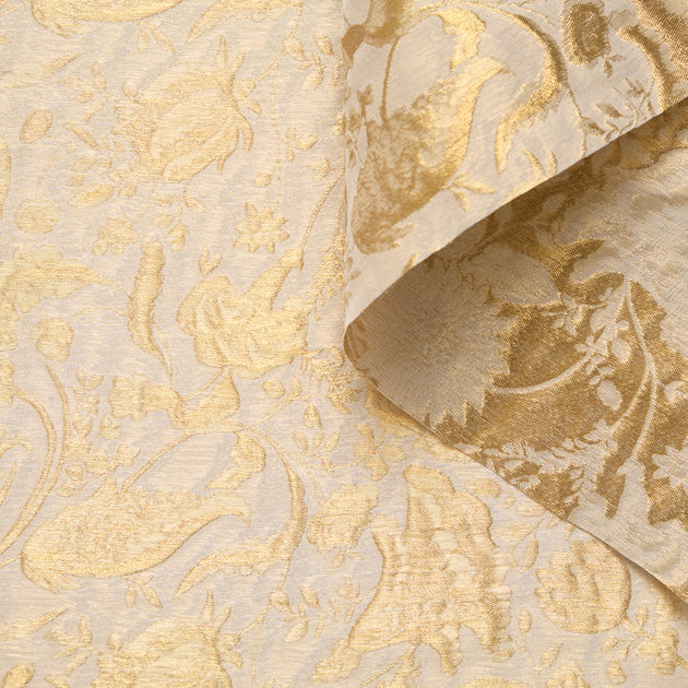 T26M15790 | Jacquard Floral Lamé en Soie