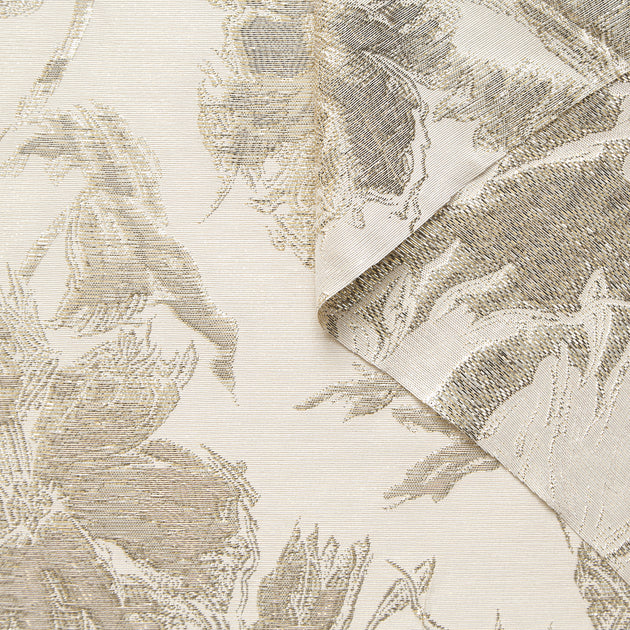 T26M15796 | Jacquard Floral Lamé en Viscose et Soie