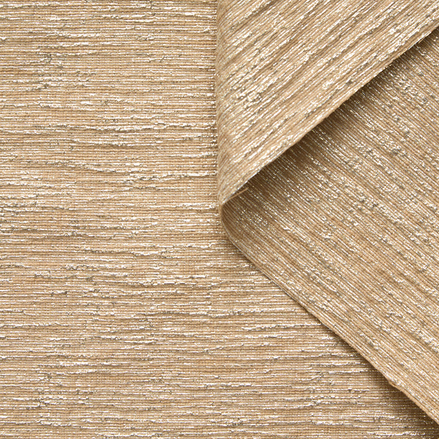 T26M15798 | Tweed Rayé Horizontal Lamé en Coton et Soie