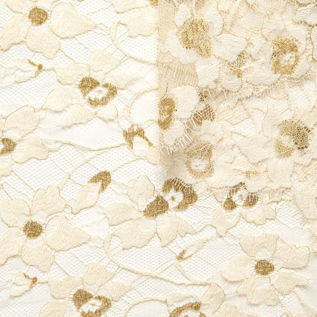 T26M15800 | Daffodil Lamé Silk Braid Lace