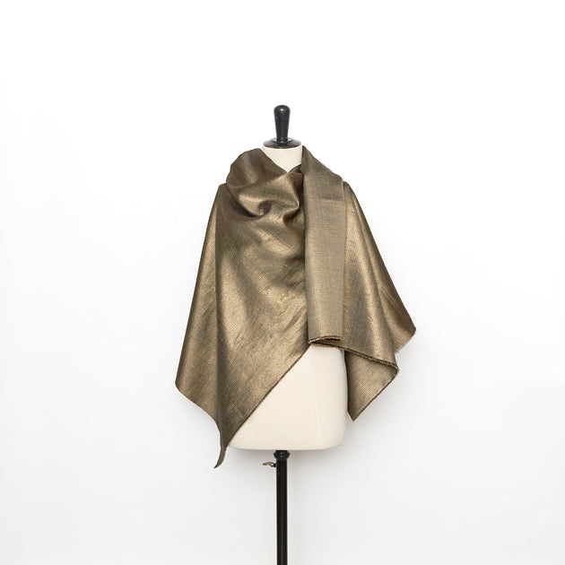 T26M15851 | Gold Herringbone Silk Jacquard