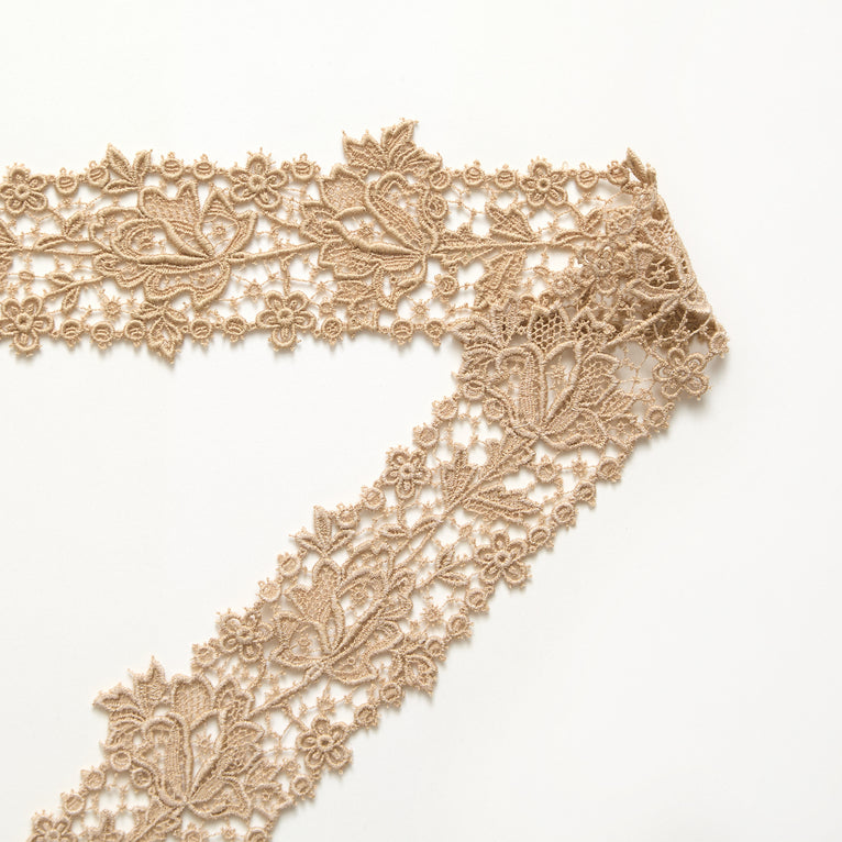 T26M15855 | Galon Guipure Floral 5cm en Coton - vue 4
