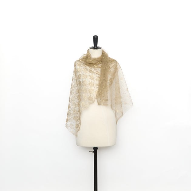 T26M15869 | Gold Floral Lace